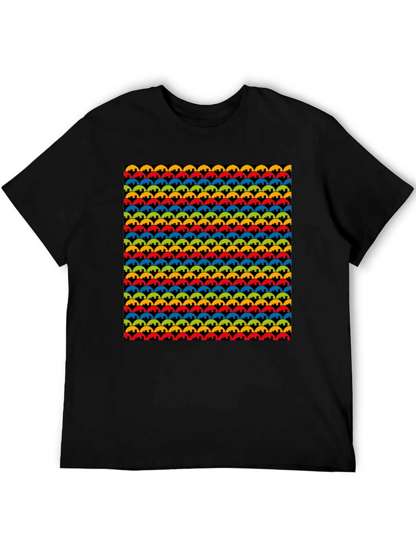 Patterned Mens Tee - Vibrant Circles Design