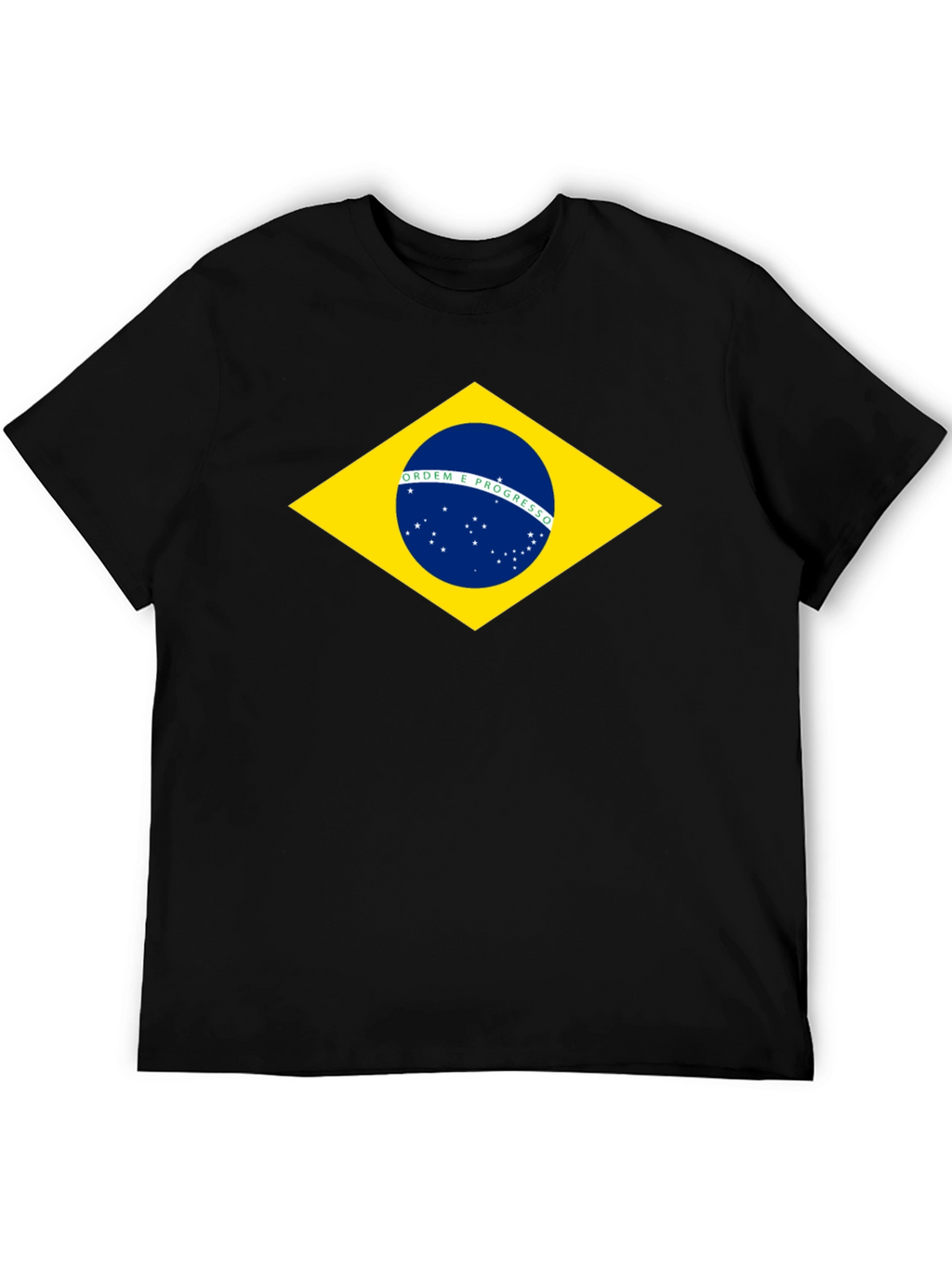 Brazil Flag Graphic Black T-Shirt