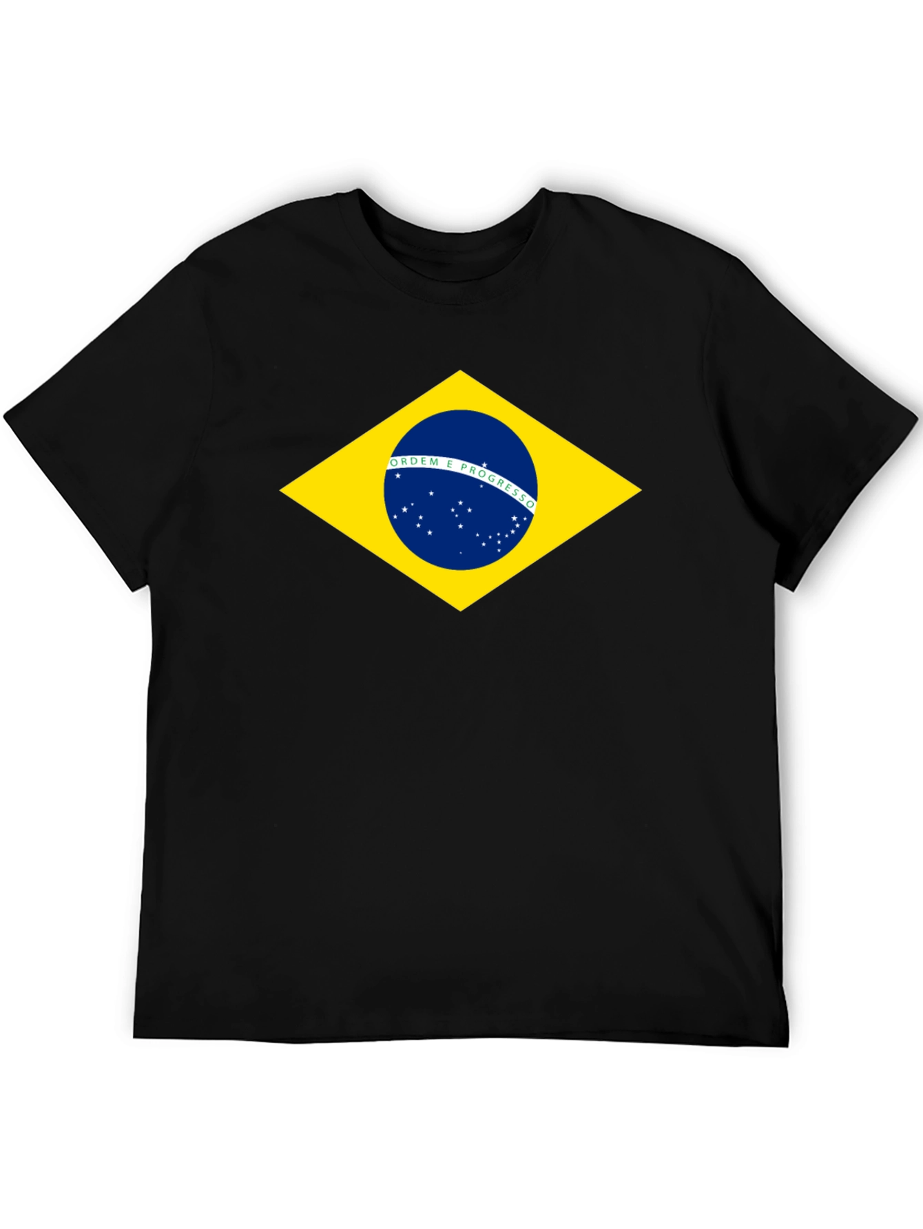 Brazil Flag Graphic Black T-Shirt