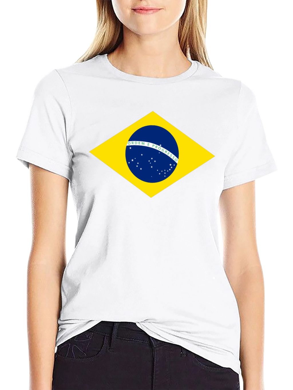 Brazil Flag Graphic Black T-Shirt