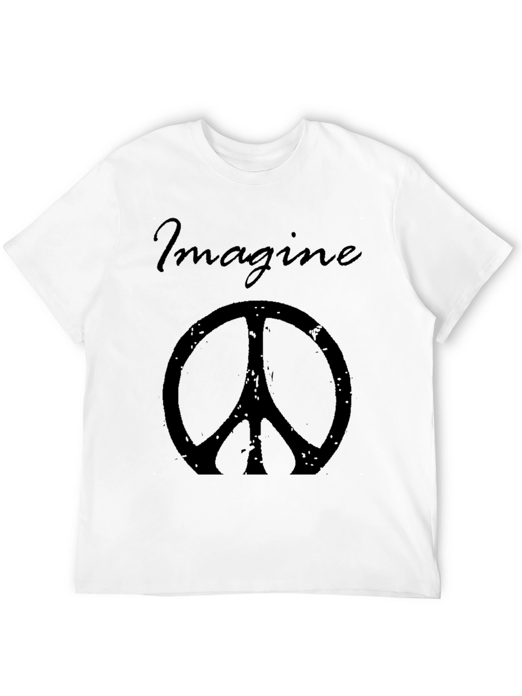 Imagine Peace Sign Black Graphic Tee
