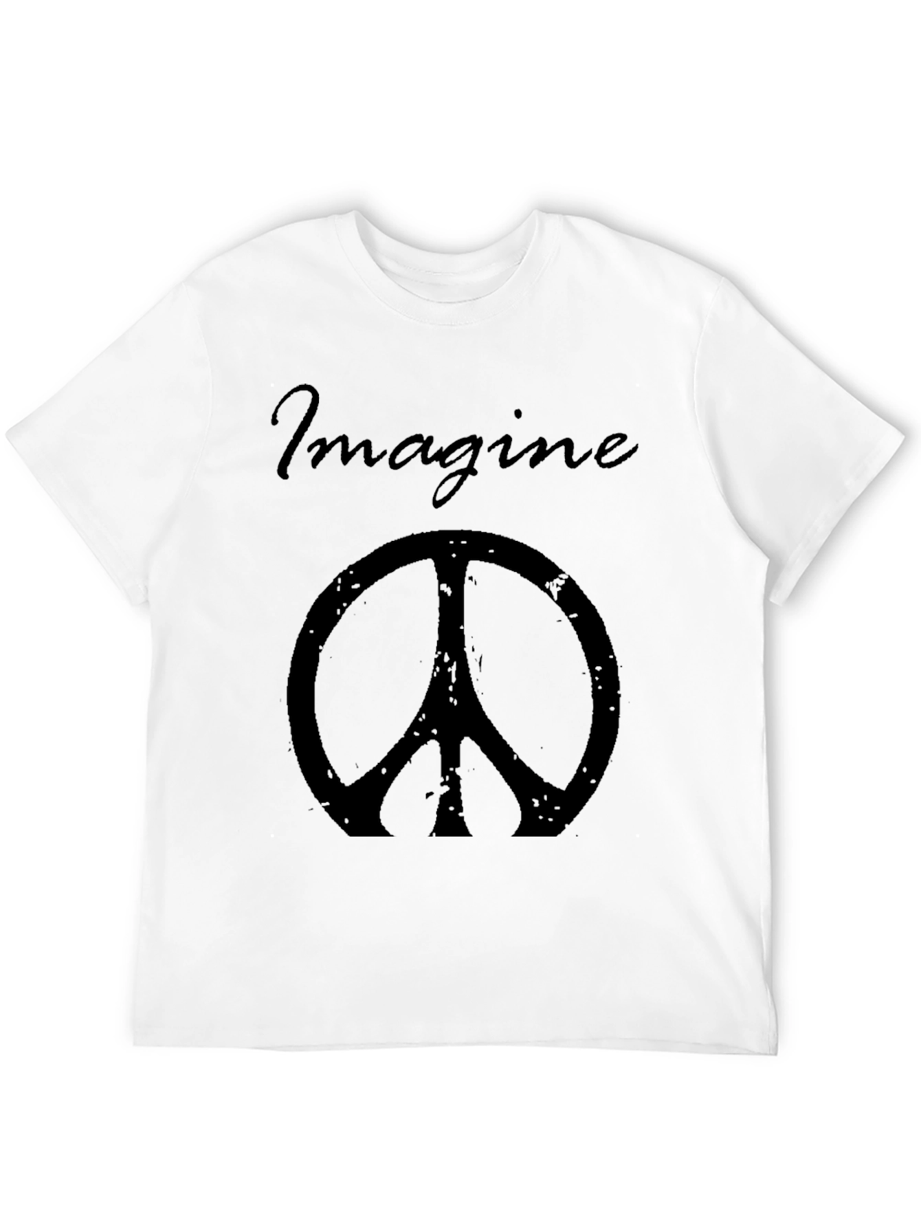 Imagine Peace Sign Black Graphic Tee