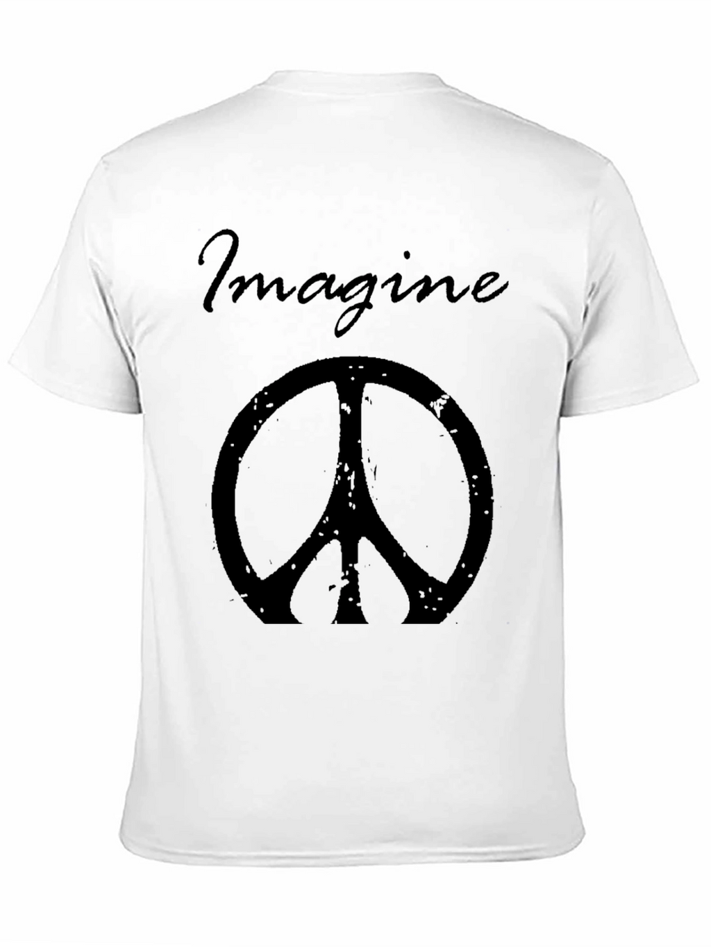 Imagine Peace Sign Black Graphic Tee
