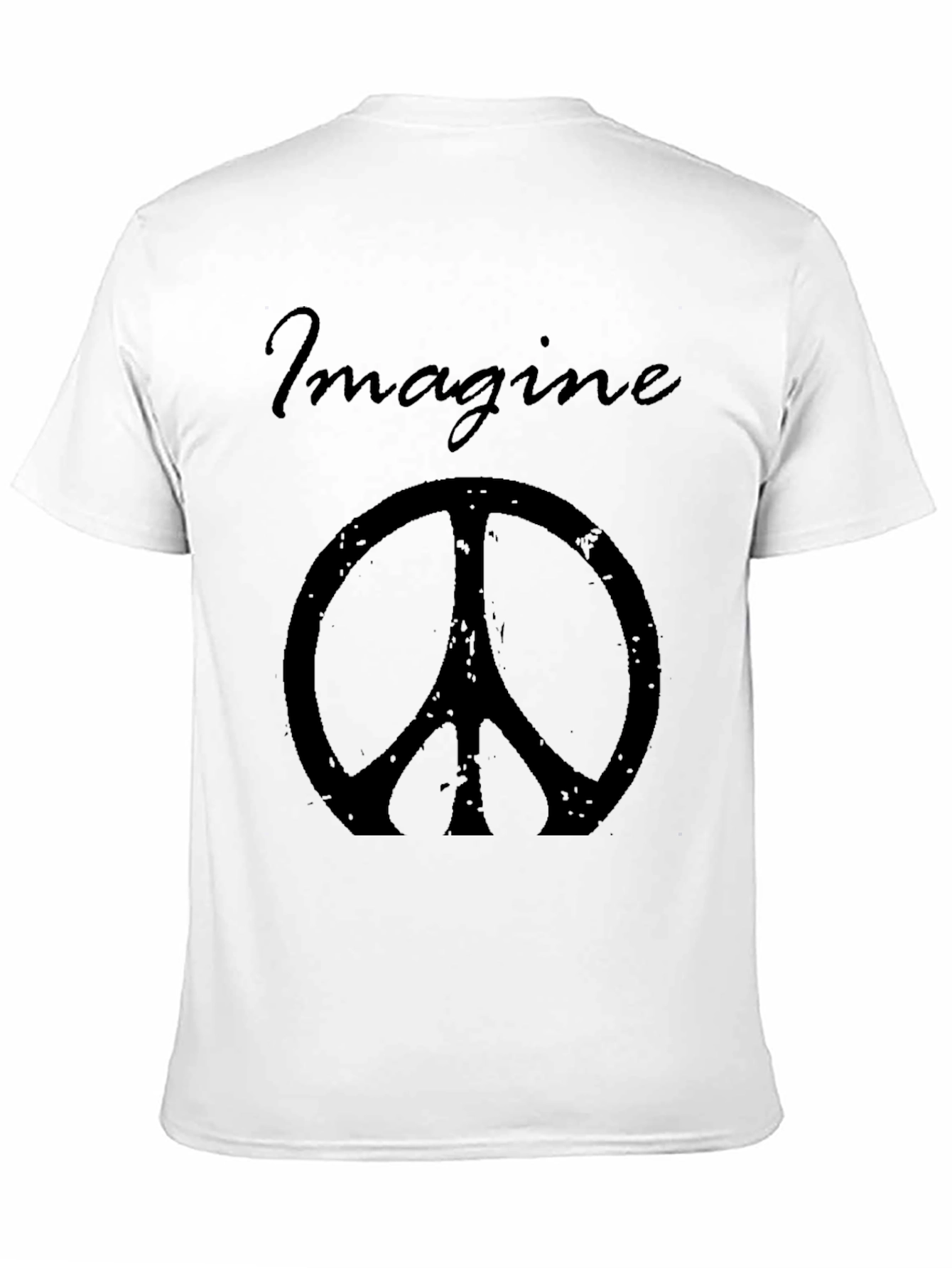 Imagine Peace Sign Black Graphic Tee