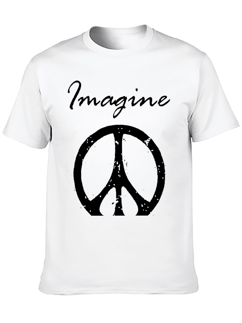 Imagine Peace Sign Black Graphic Tee