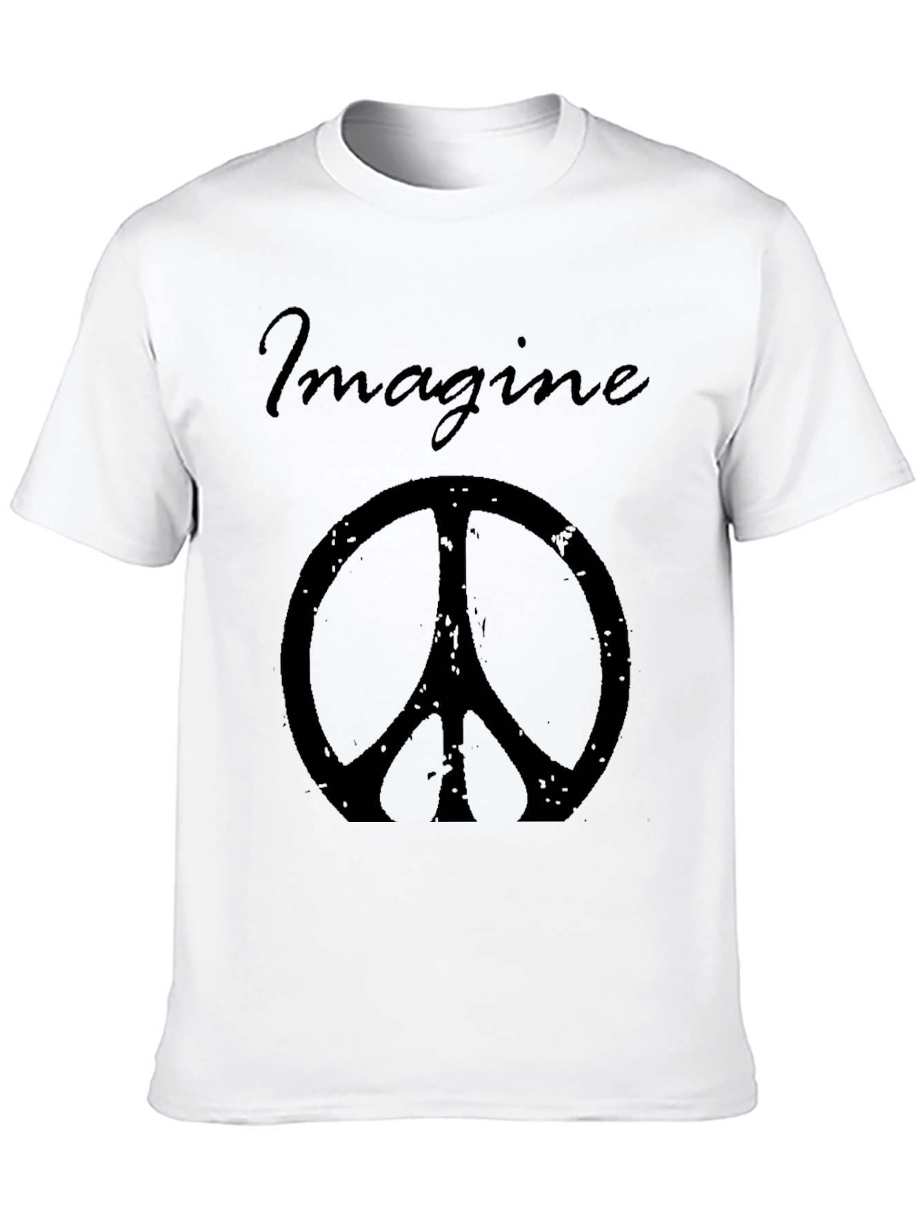 Imagine Peace Sign Black Graphic Tee