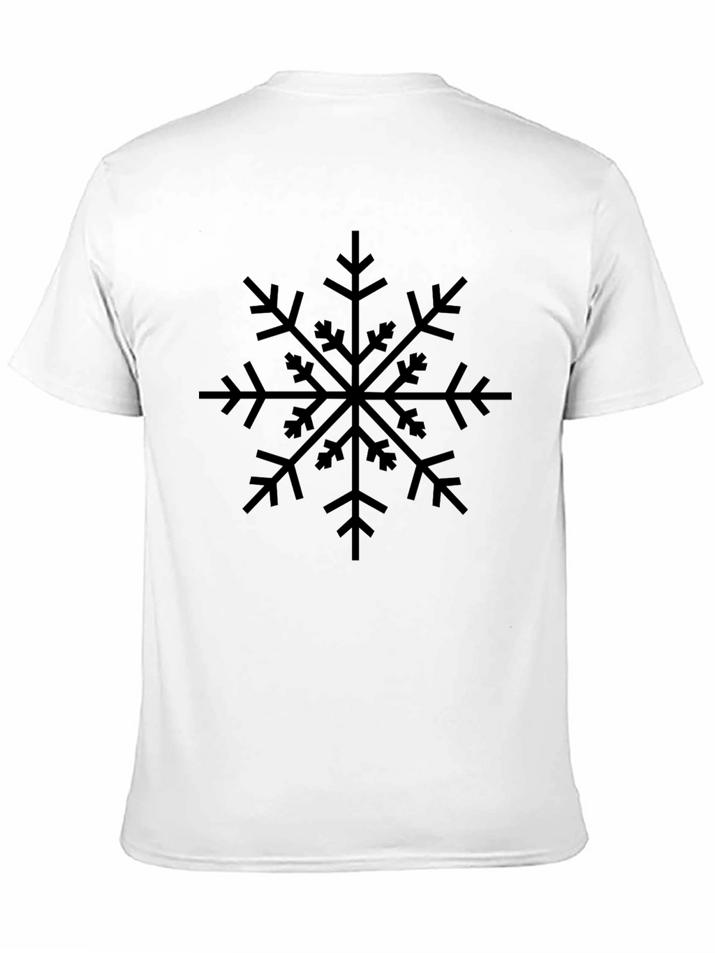 Black Snowflake Graphic Tee - Mens Casual Shirt