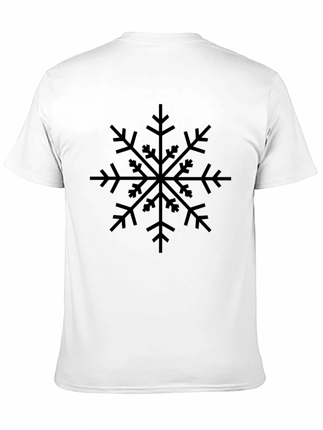 Black Snowflake Graphic Tee - Mens Casual Shirt