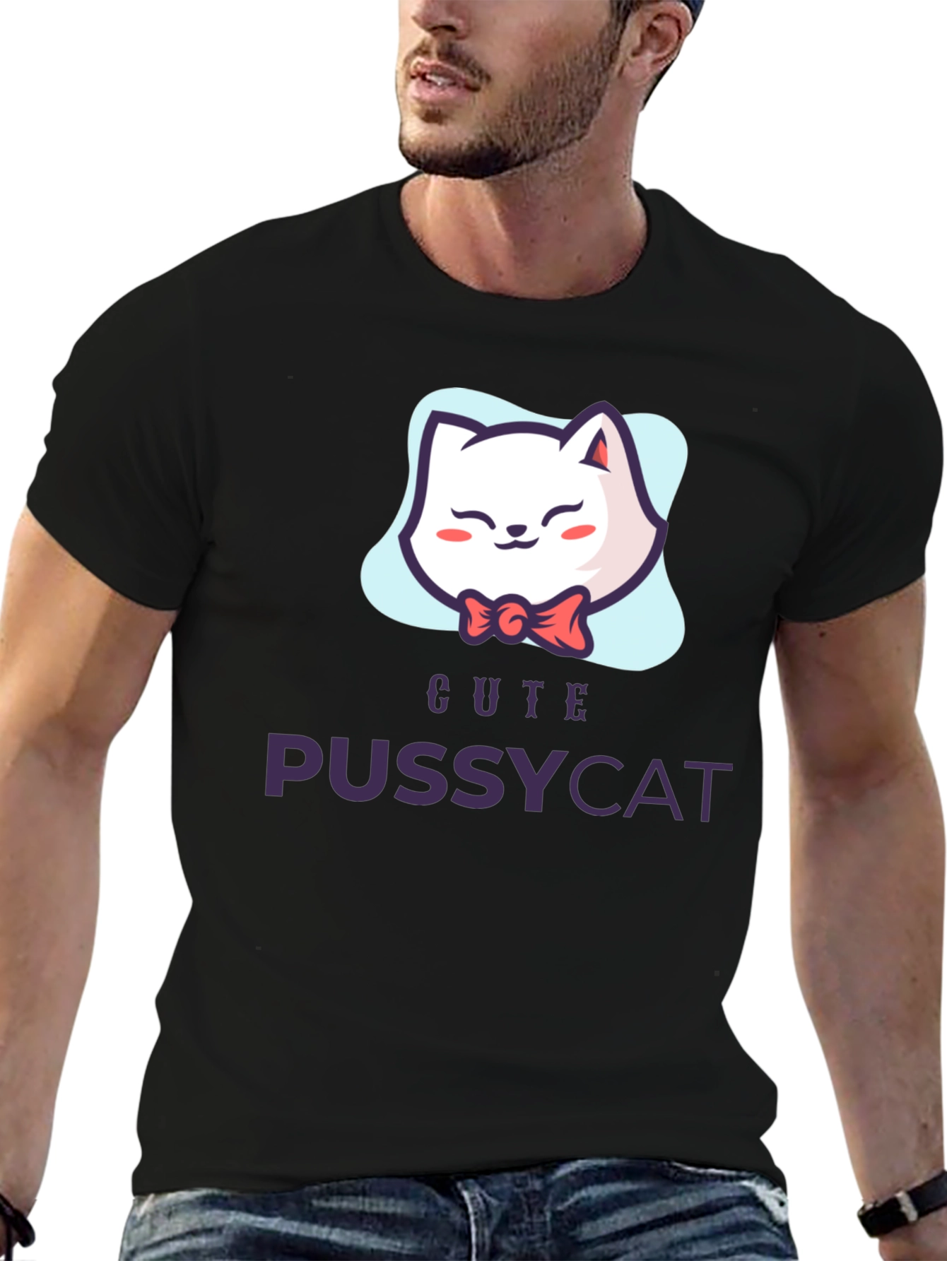 Cute Pussycat T-Shirt - Fun Graphic Tee