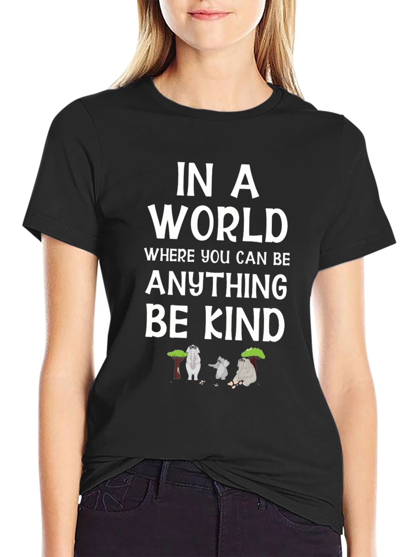 Be Kind T-Shirt - Graphic Tee with Elephants