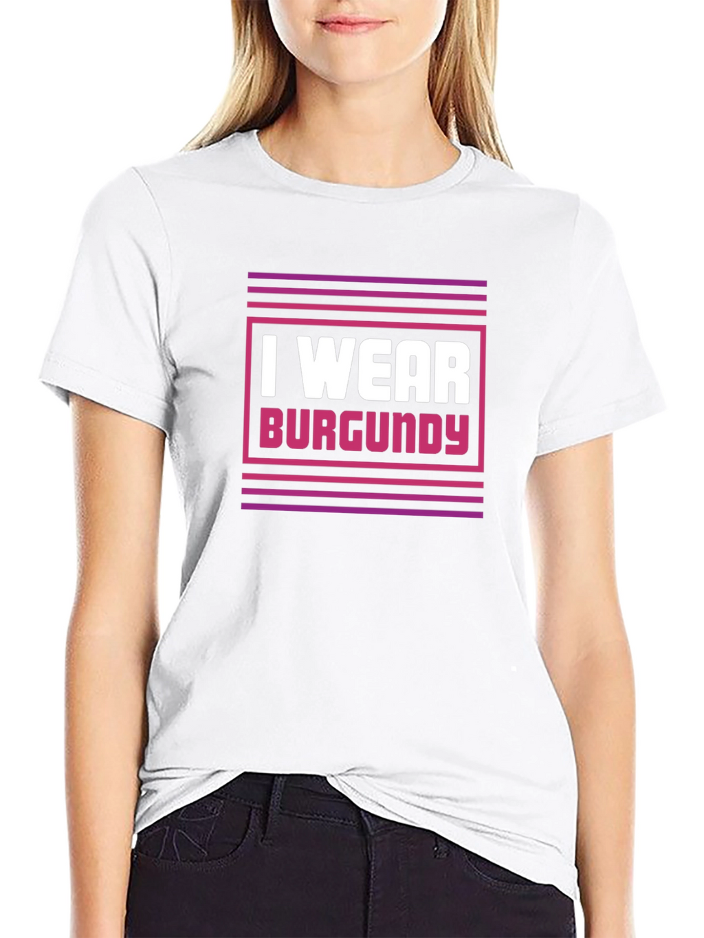 I Wear Burgundy Graphic Tee - Stylish Statement Shirt