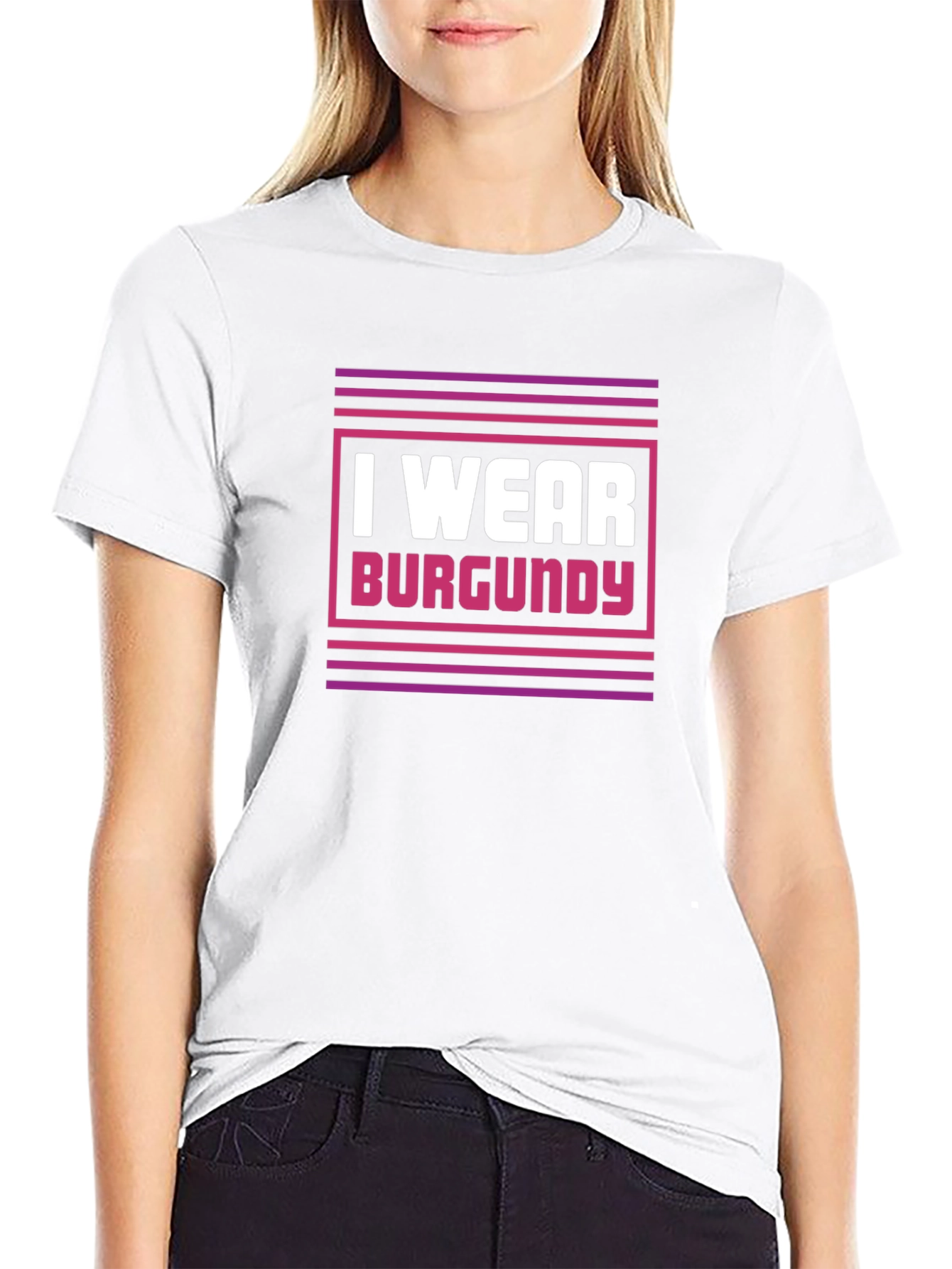 I Wear Burgundy Graphic Tee - Stylish Statement Shirt
