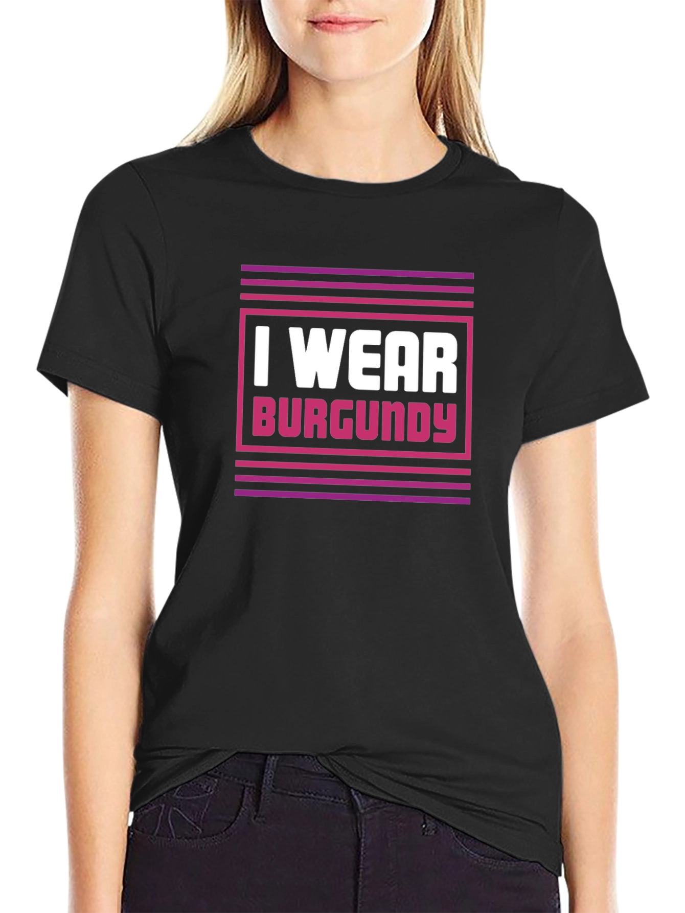 I Wear Burgundy Graphic Tee - Stylish Statement Shirt