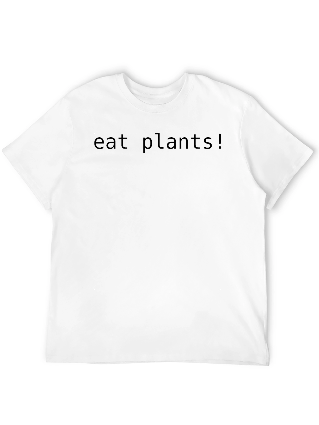 Eat Plants! Black Crew Neck T-Shirt