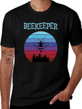 Beekeeper Sunset T-Shirt - Retro Bee Keeper Tee