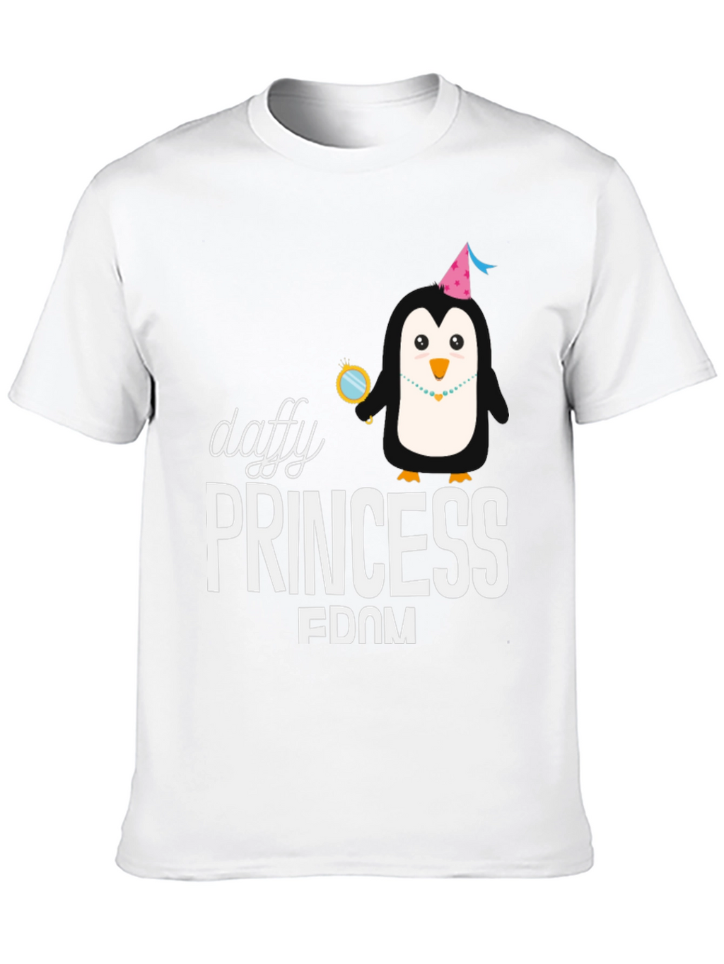 Daffy Princess Penguin Black T-Shirt