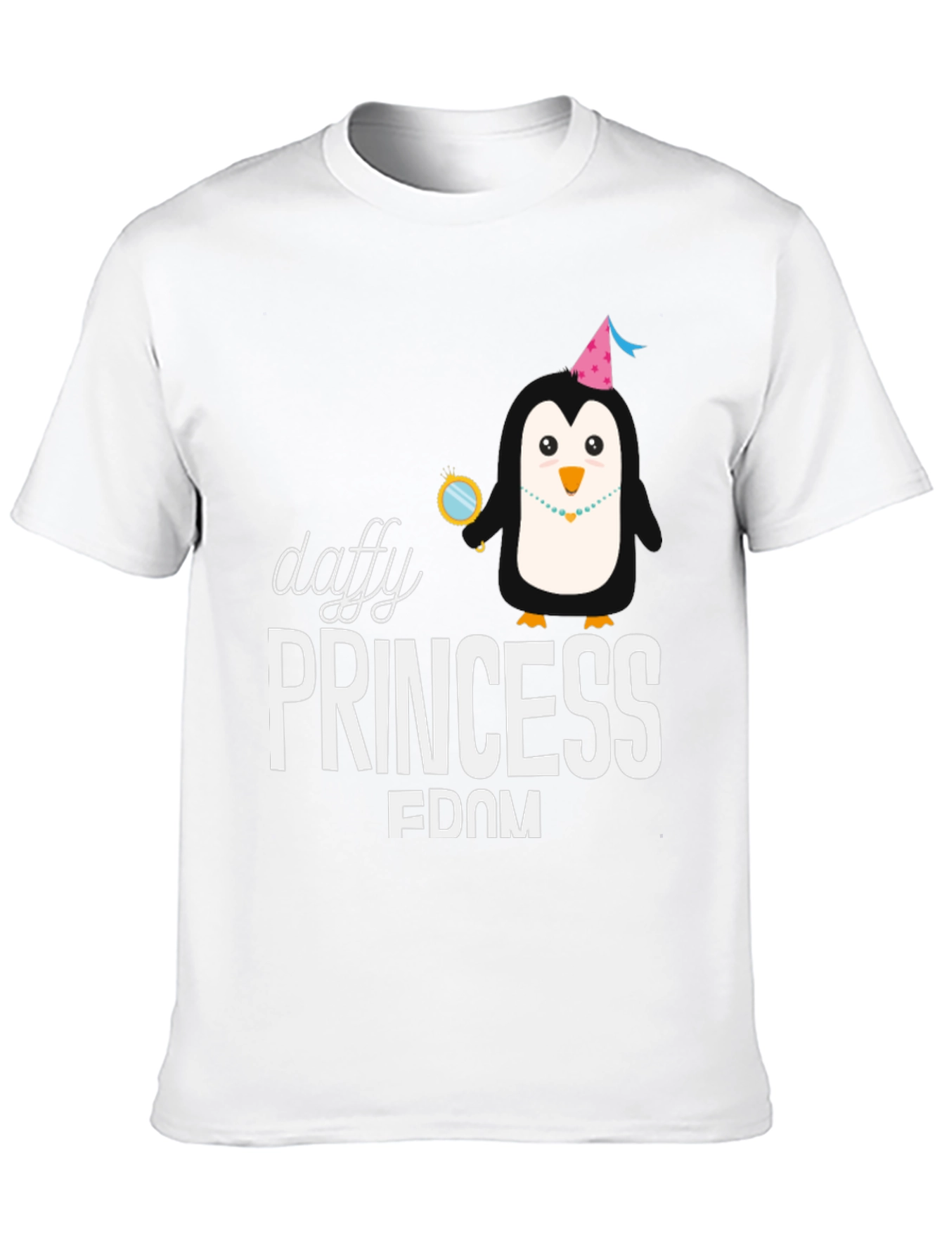 Daffy Princess Penguin Black T-Shirt