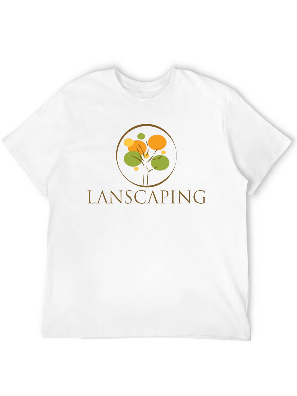 Lanscaping Tree Logo Black T-Shirt