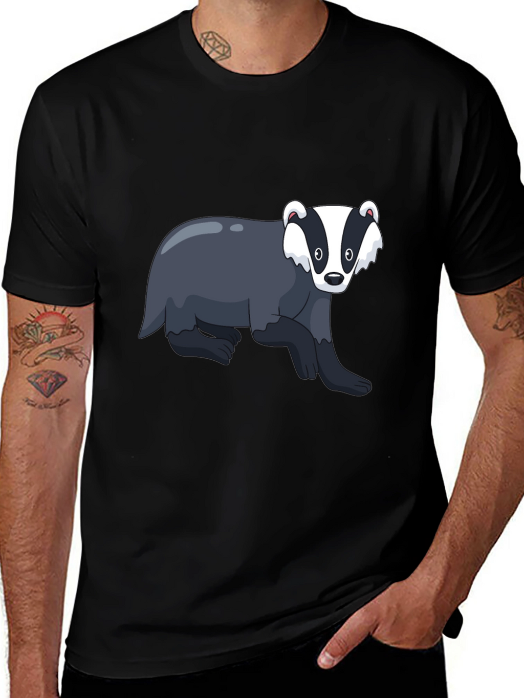 Badger Graphic Tee - Mens Black T-Shirt