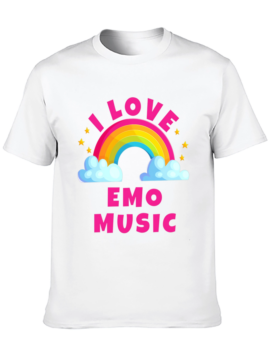 I Love Emo Music Rainbow T-Shirt