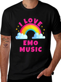 I Love Emo Music Rainbow T-Shirt