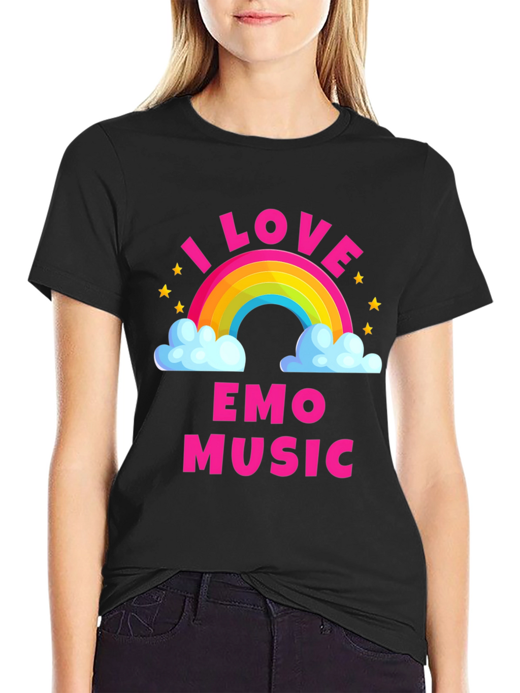 I Love Emo Music Rainbow T-Shirt