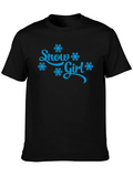 Snow Girl Snowflake Graphic T-Shirt