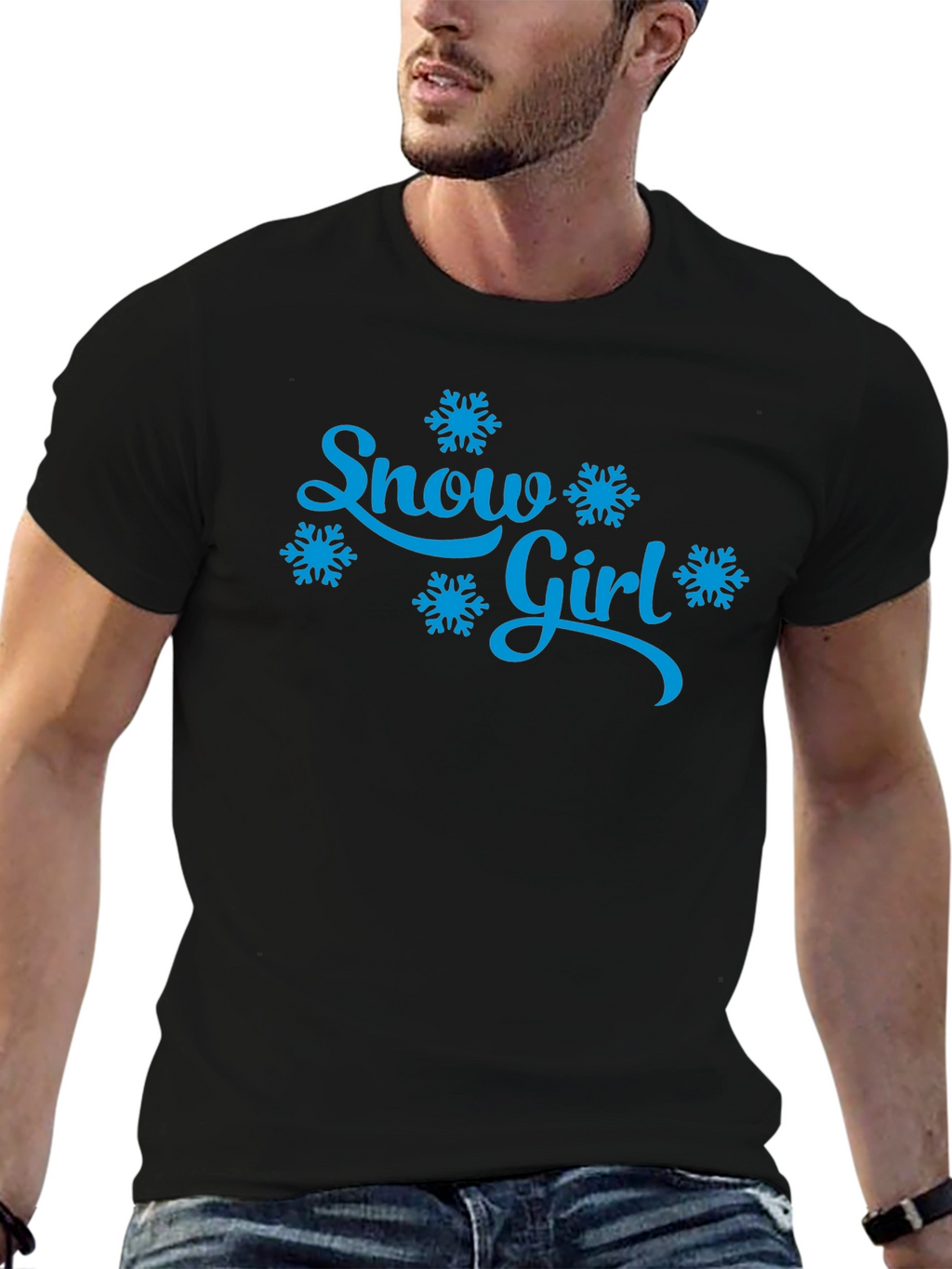 Snow Girl Snowflake Graphic T-Shirt