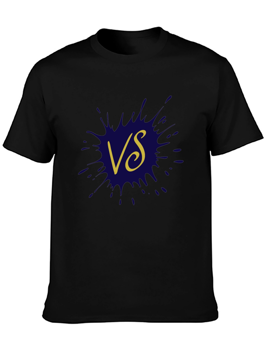 Versus Graphic Tee - Trendy Black Cotton T-Shirt