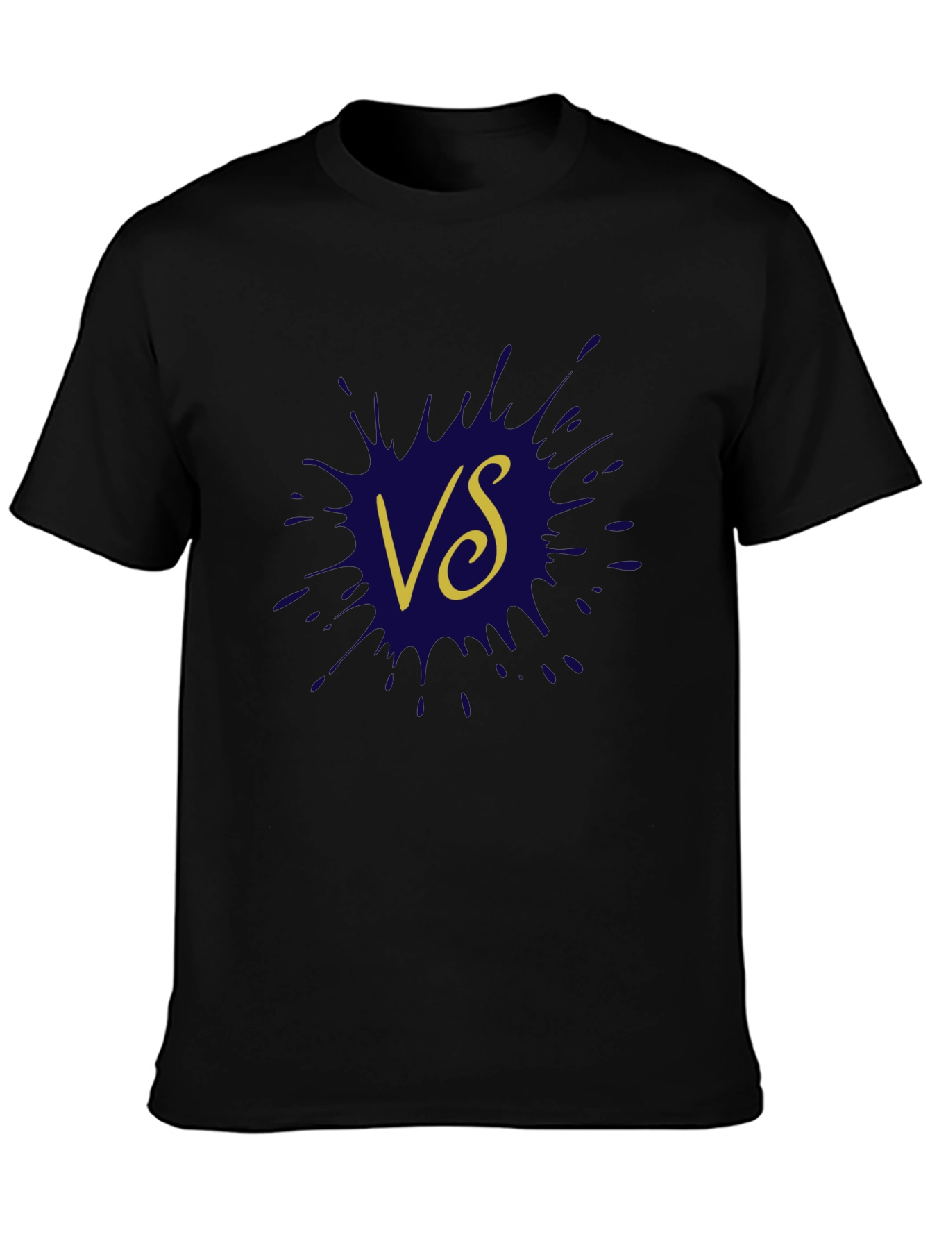 Versus Graphic Tee - Trendy Black Cotton T-Shirt