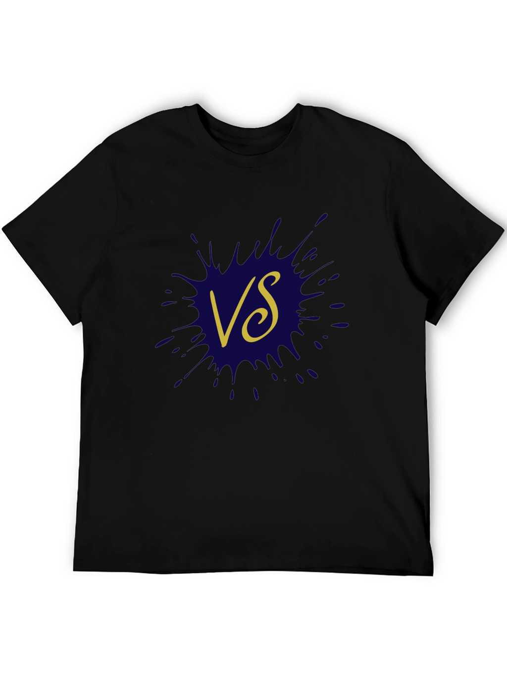 Versus Graphic Tee - Trendy Black Cotton T-Shirt
