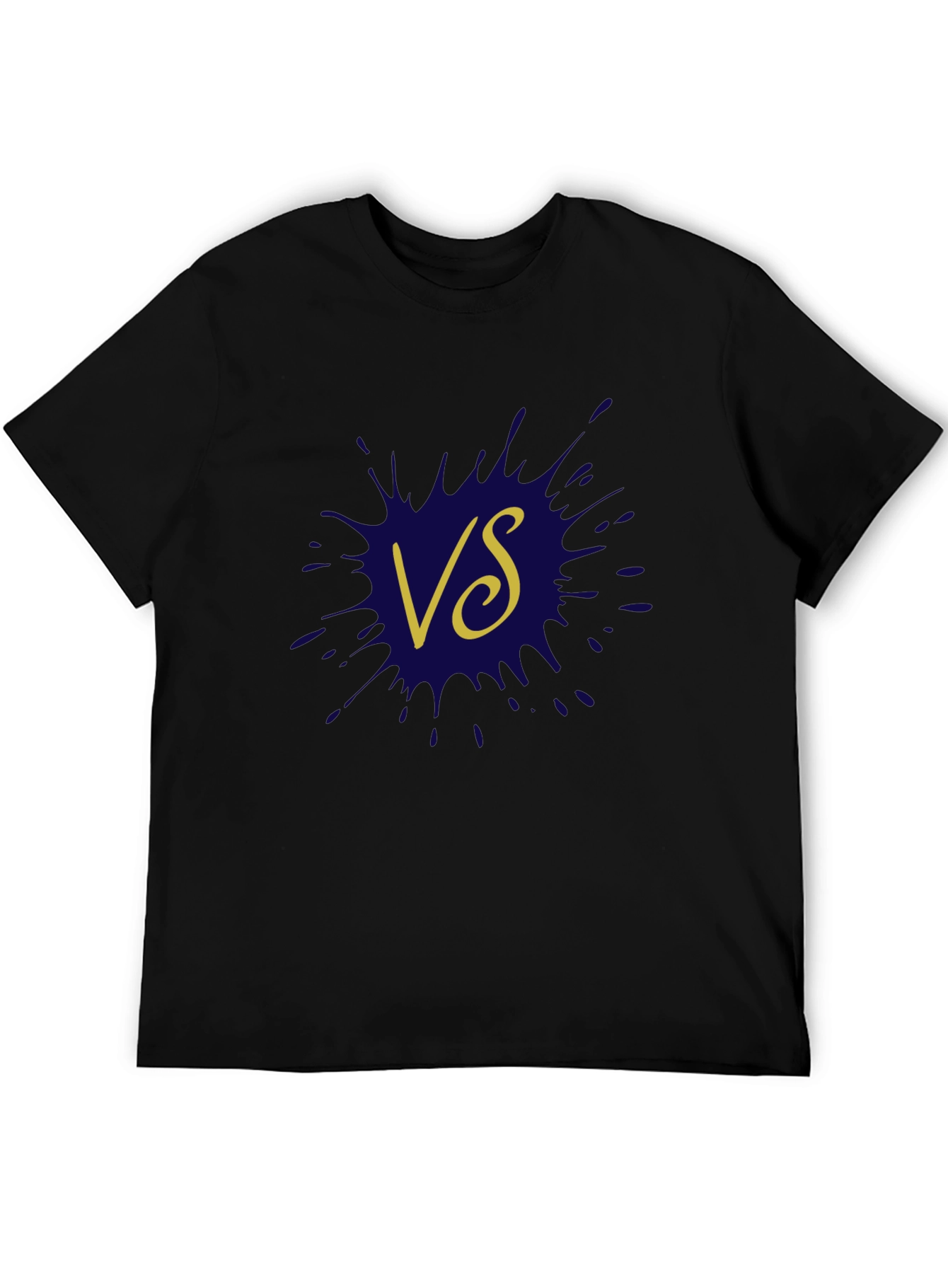 Versus Graphic Tee - Trendy Black Cotton T-Shirt