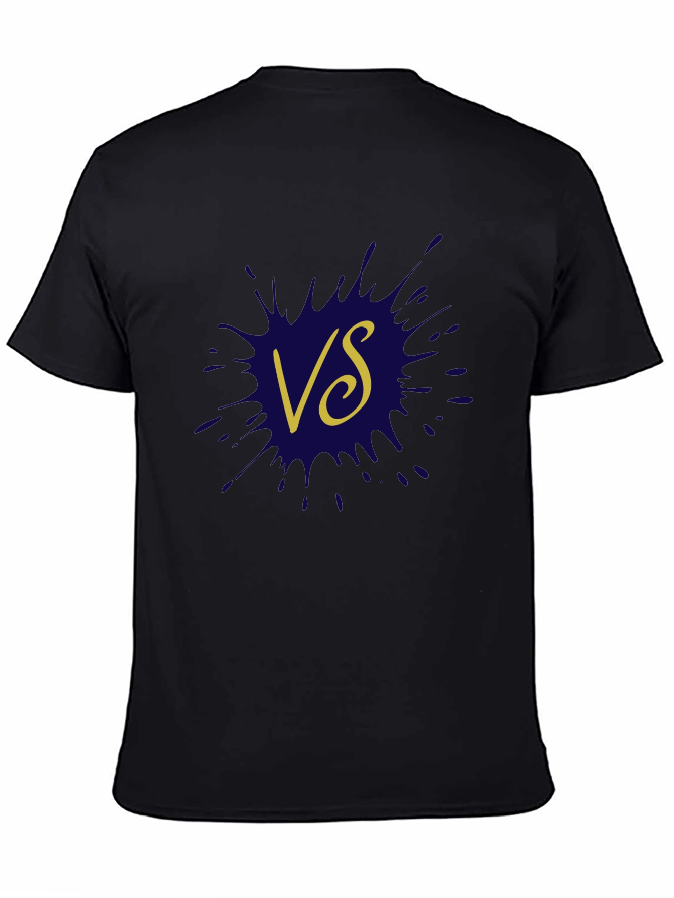 Versus Graphic Tee - Trendy Black Cotton T-Shirt