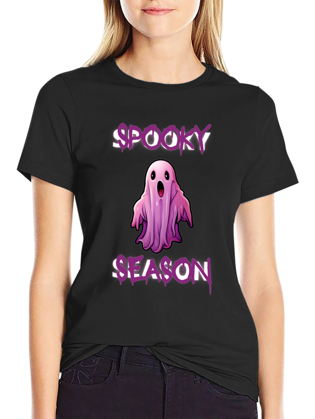 Spooky Season Ghost Graphic T-Shirt - Halloween Apparel