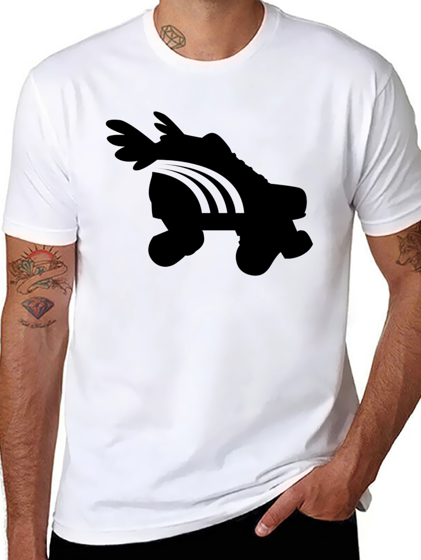 Roller Skate Graphic Tee - Black T-Shirt