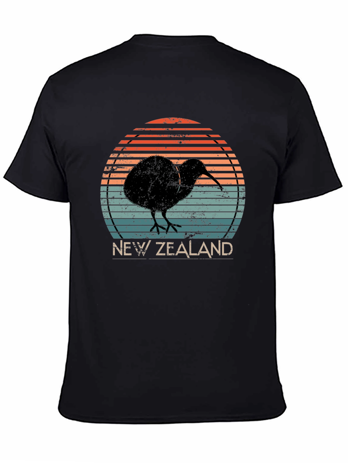 New Zealand Kiwi Bird Retro Graphic T-Shirt