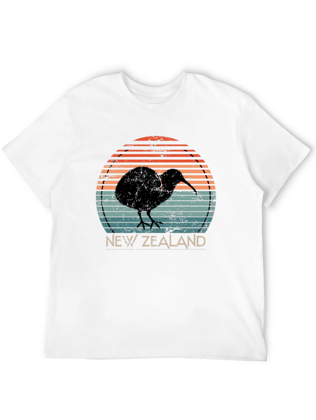 New Zealand Kiwi Bird Retro Graphic T-Shirt