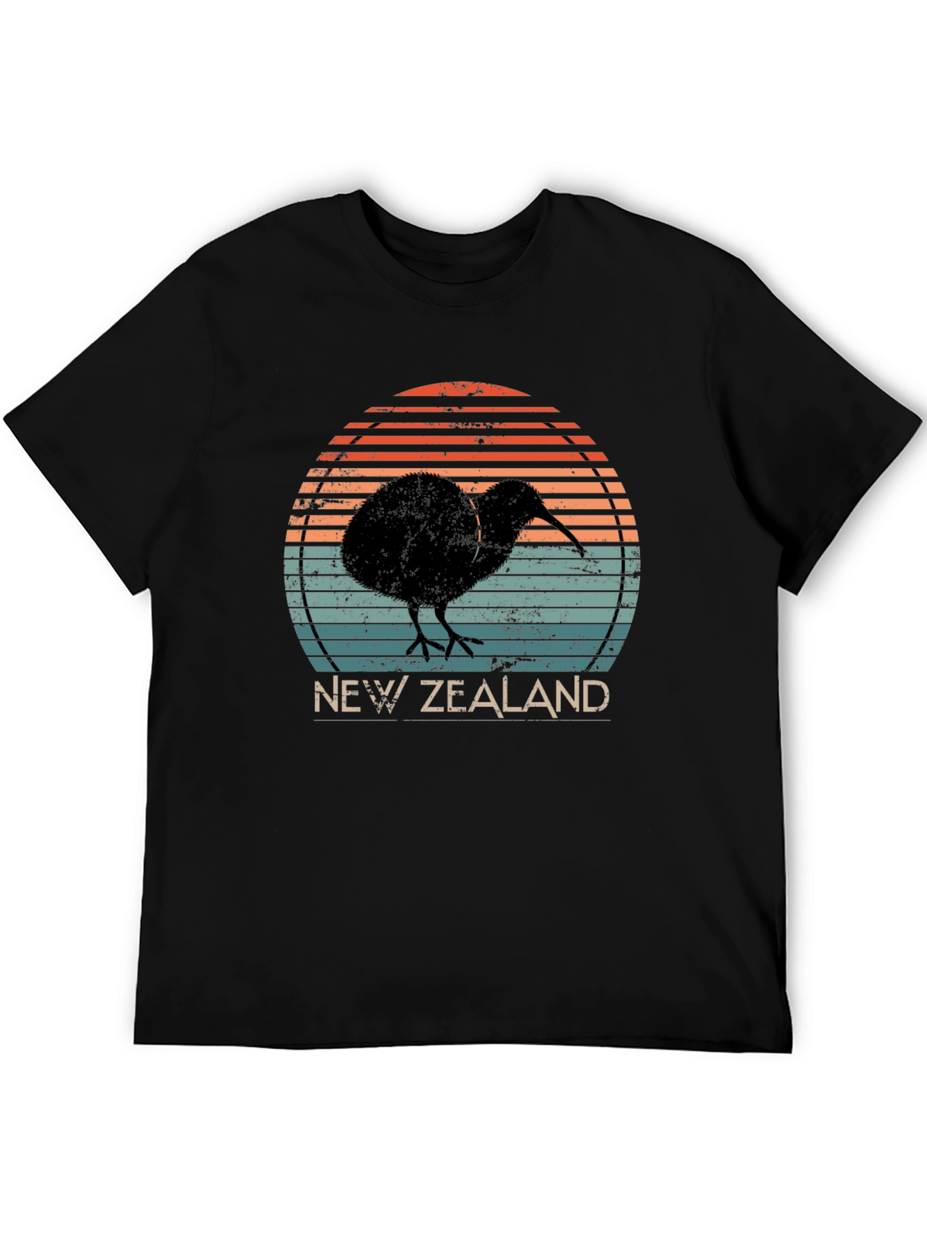 New Zealand Kiwi Bird Retro Graphic T-Shirt