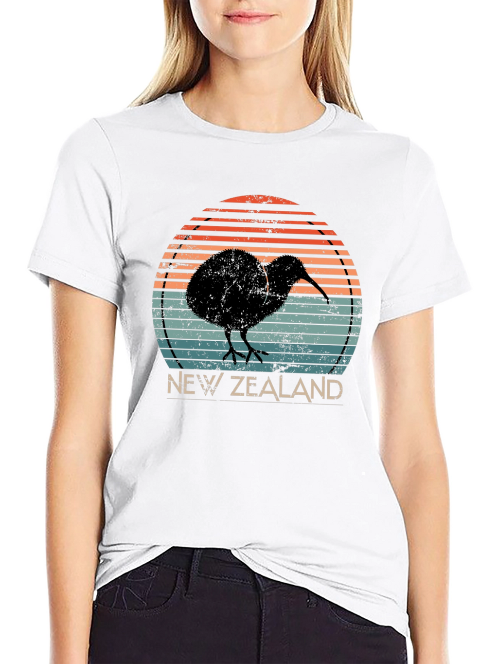 New Zealand Kiwi Bird Retro Graphic T-Shirt