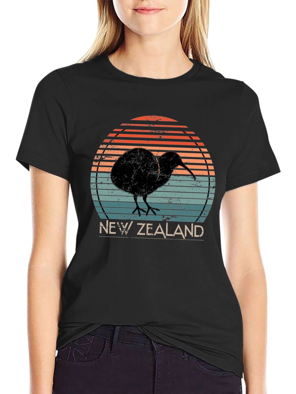 New Zealand Kiwi Bird Retro Graphic T-Shirt
