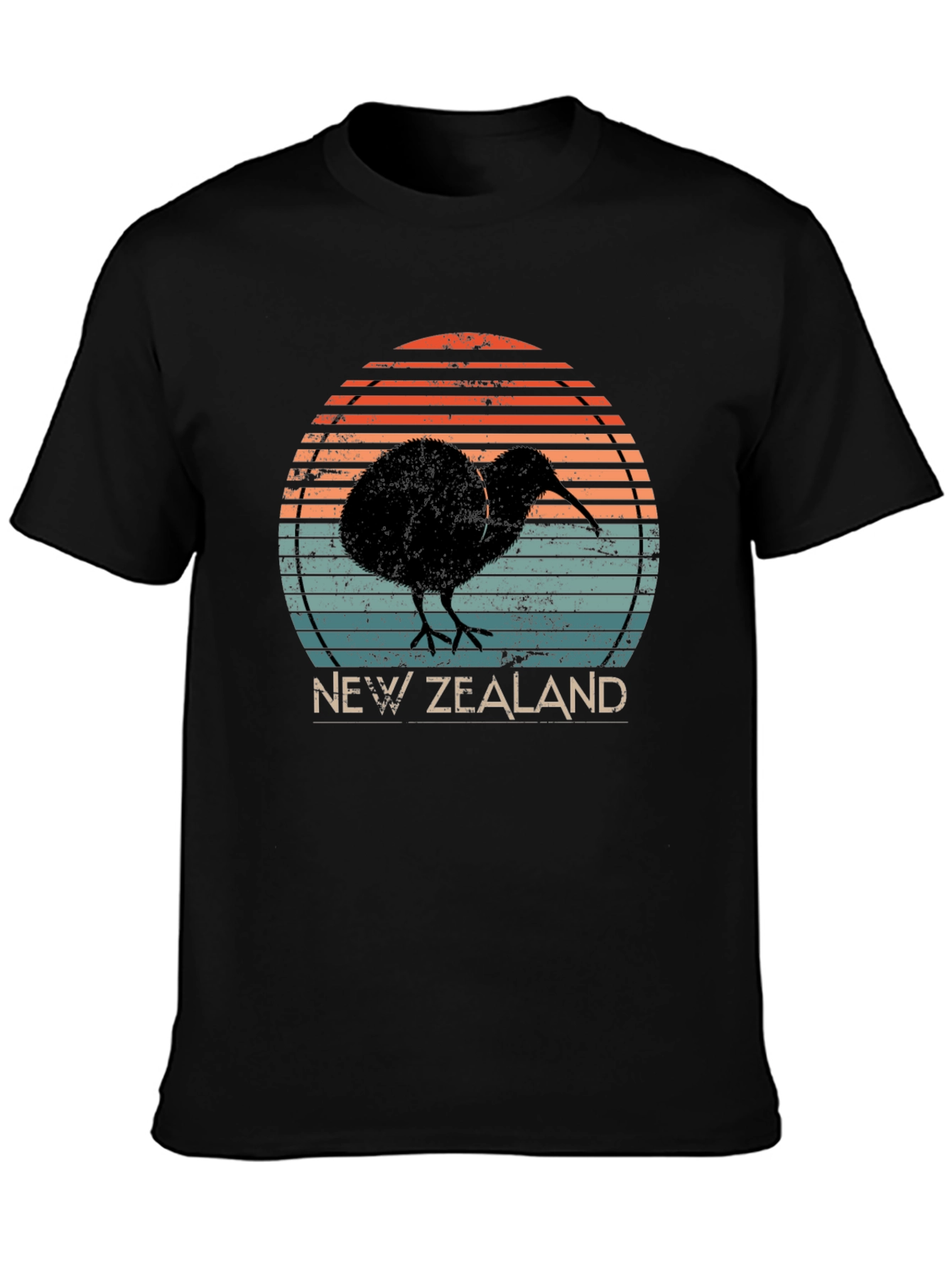 New Zealand Kiwi Bird Retro Graphic T-Shirt