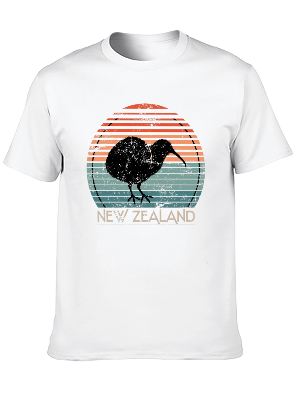 New Zealand Kiwi Bird Retro Graphic T-Shirt