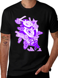 Abstract Love Graphic Black T-Shirt