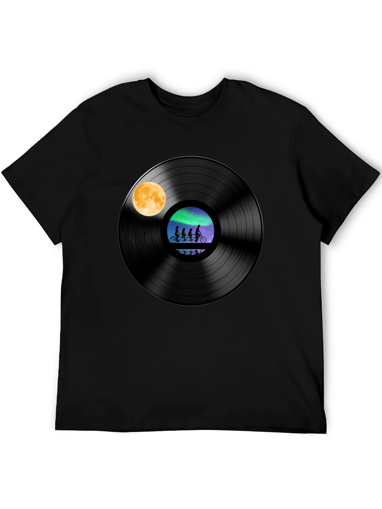 Vinyl Record Bike Ride Graphic Tee
