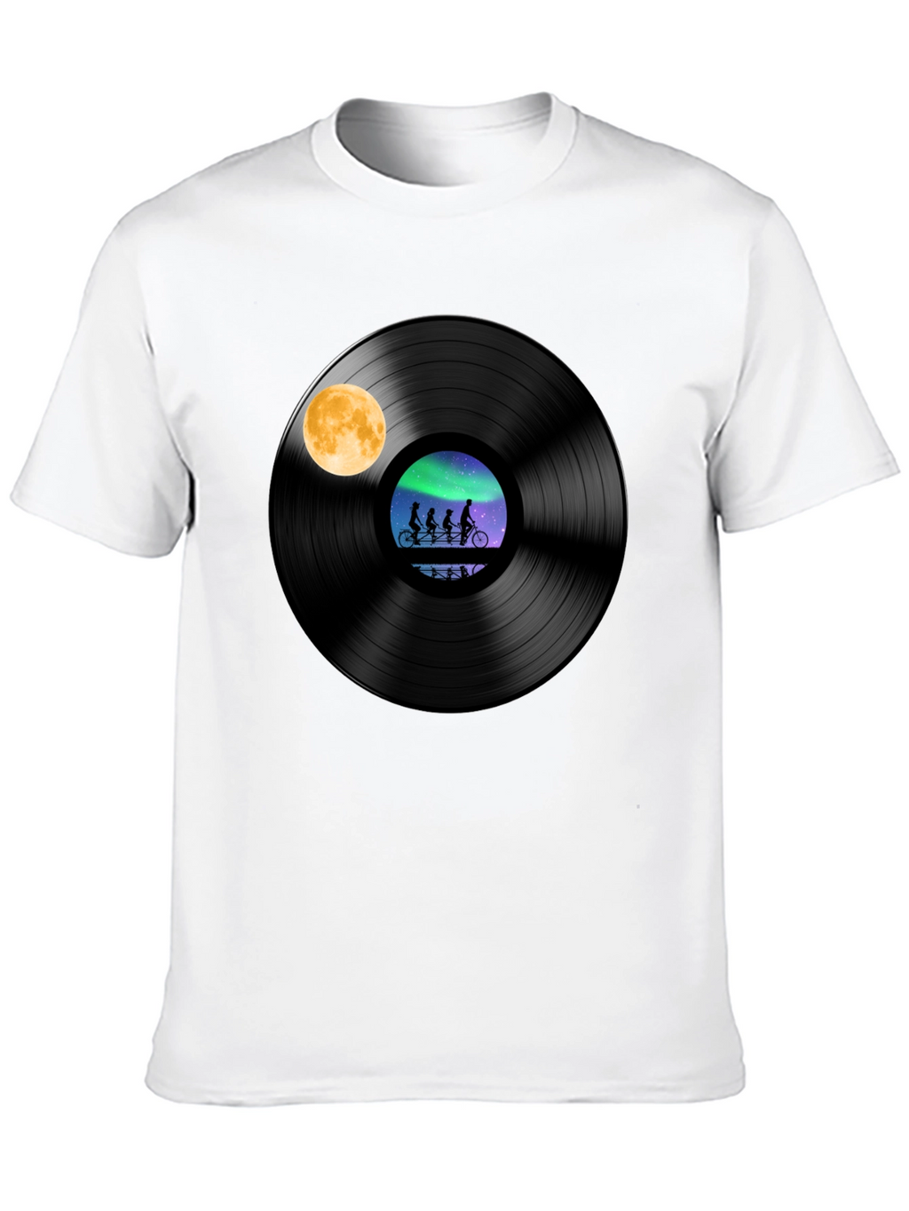 Vinyl Record Bike Ride Graphic Tee