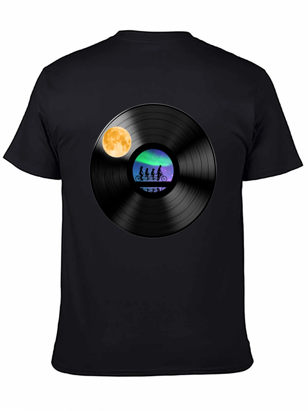 Vinyl Record Bike Ride Graphic Tee