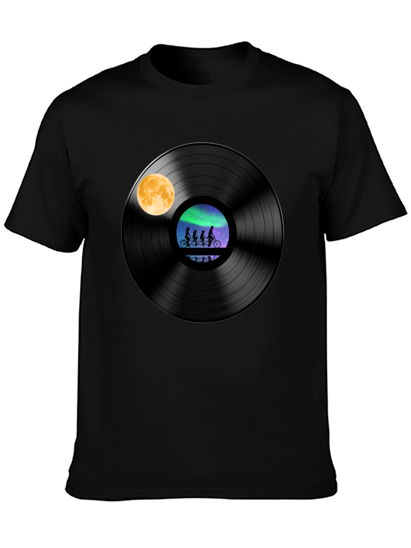 Vinyl Record Bike Ride Graphic Tee