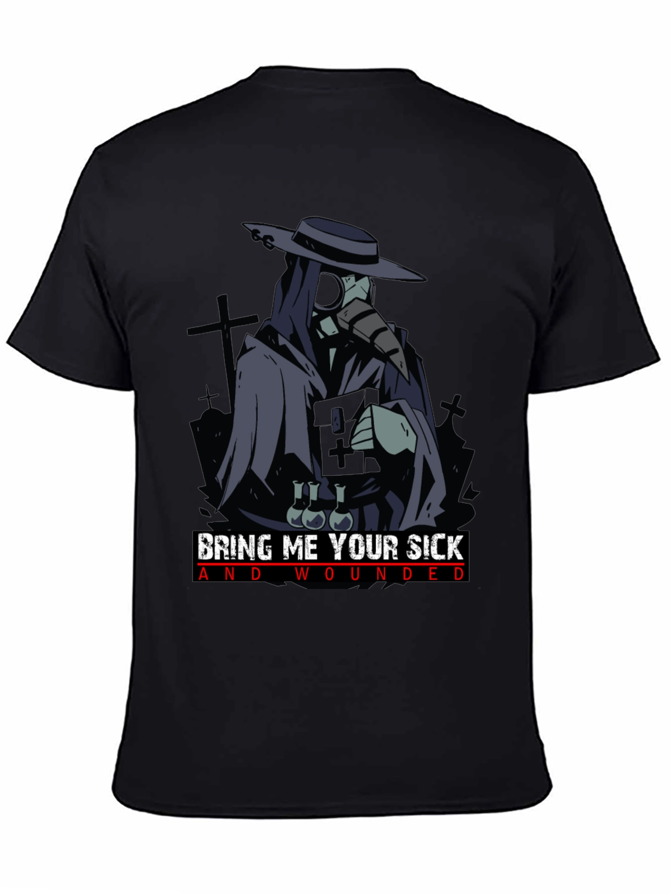 Plague Doctor Graphic Tee - Bring Me Your Sick & Wounded