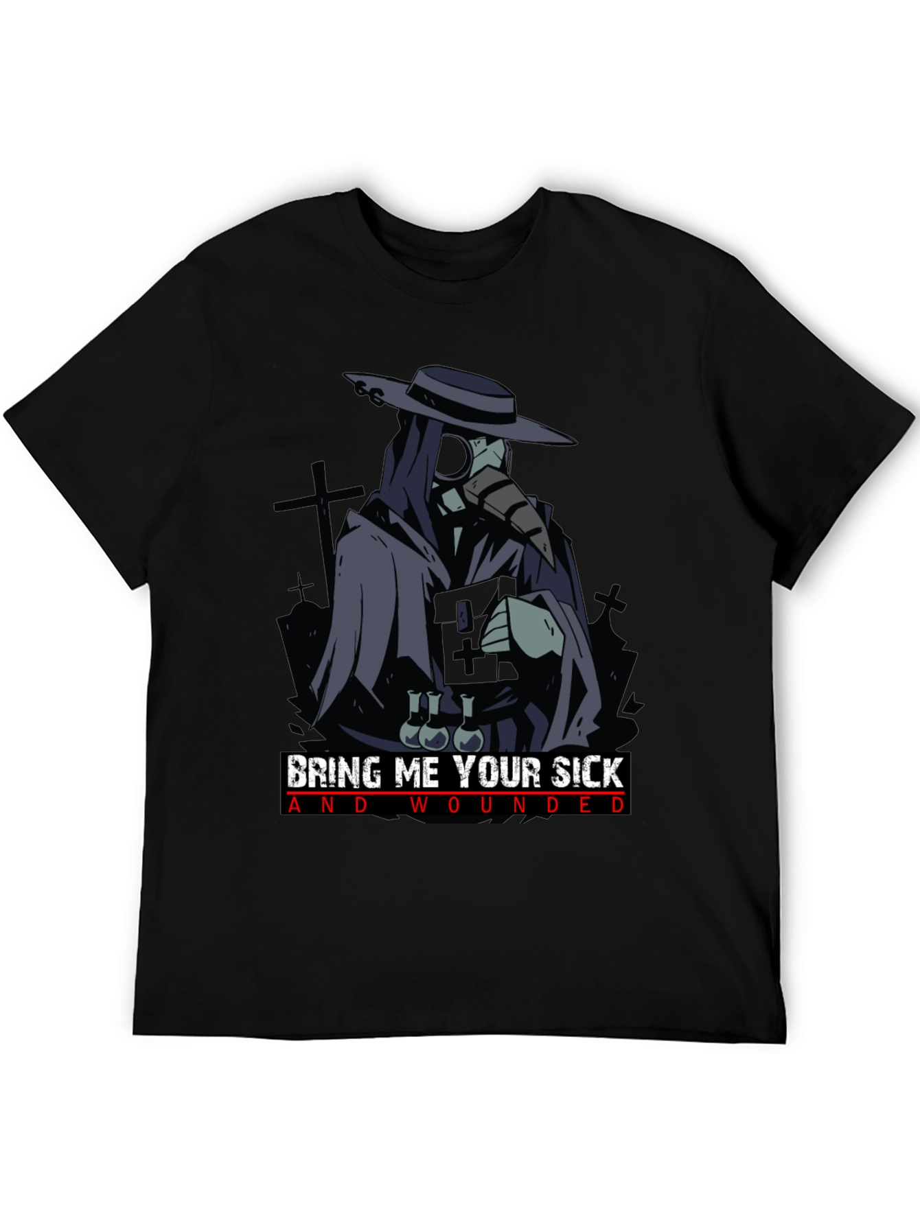 Plague Doctor Graphic Tee - Bring Me Your Sick & Wounded