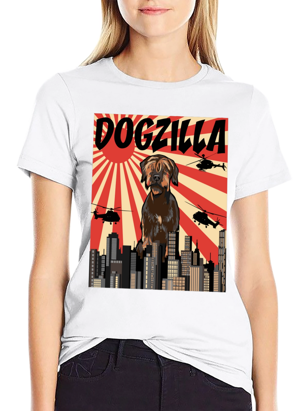 Dogzilla T-Shirt Funny Dog Graphic Tee